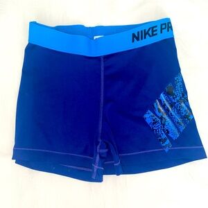 Nike Pro Blue Graphic Shorts